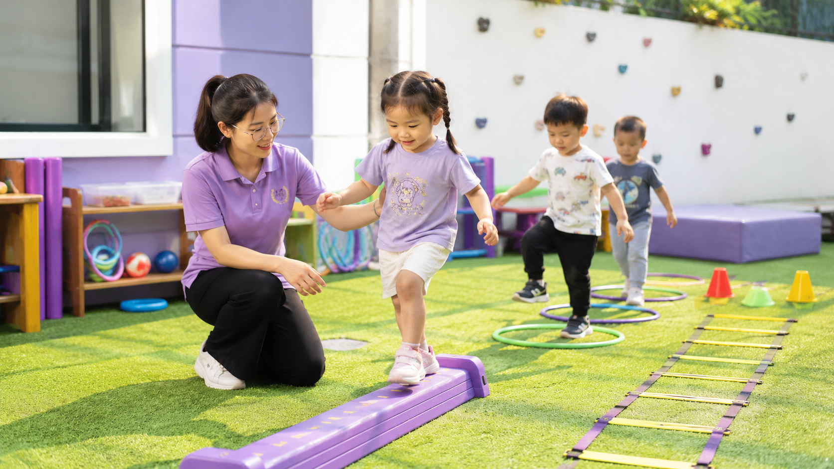 An toàn và vận động cho trẻ mầm non tại AMY School