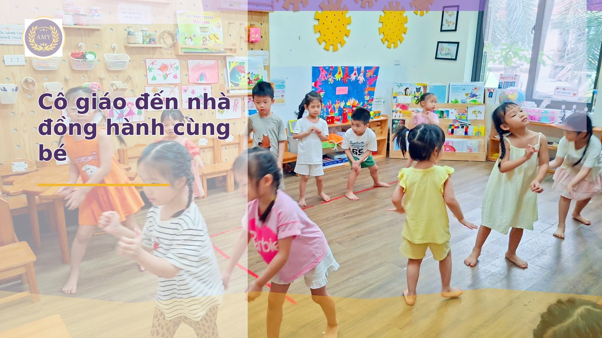 Cô giáo đến nhà đồng hành cùng bé