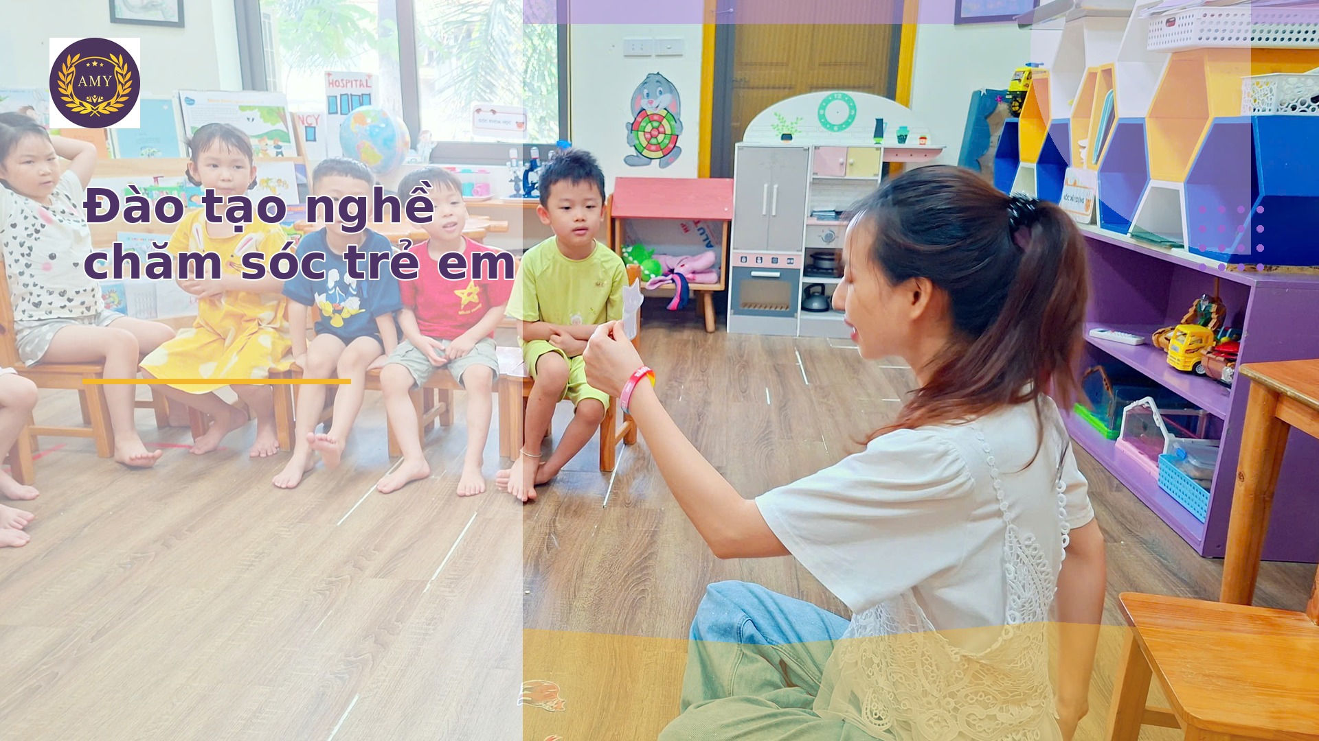Đào tạo nghề chăm sóc trẻ em AMY EDU