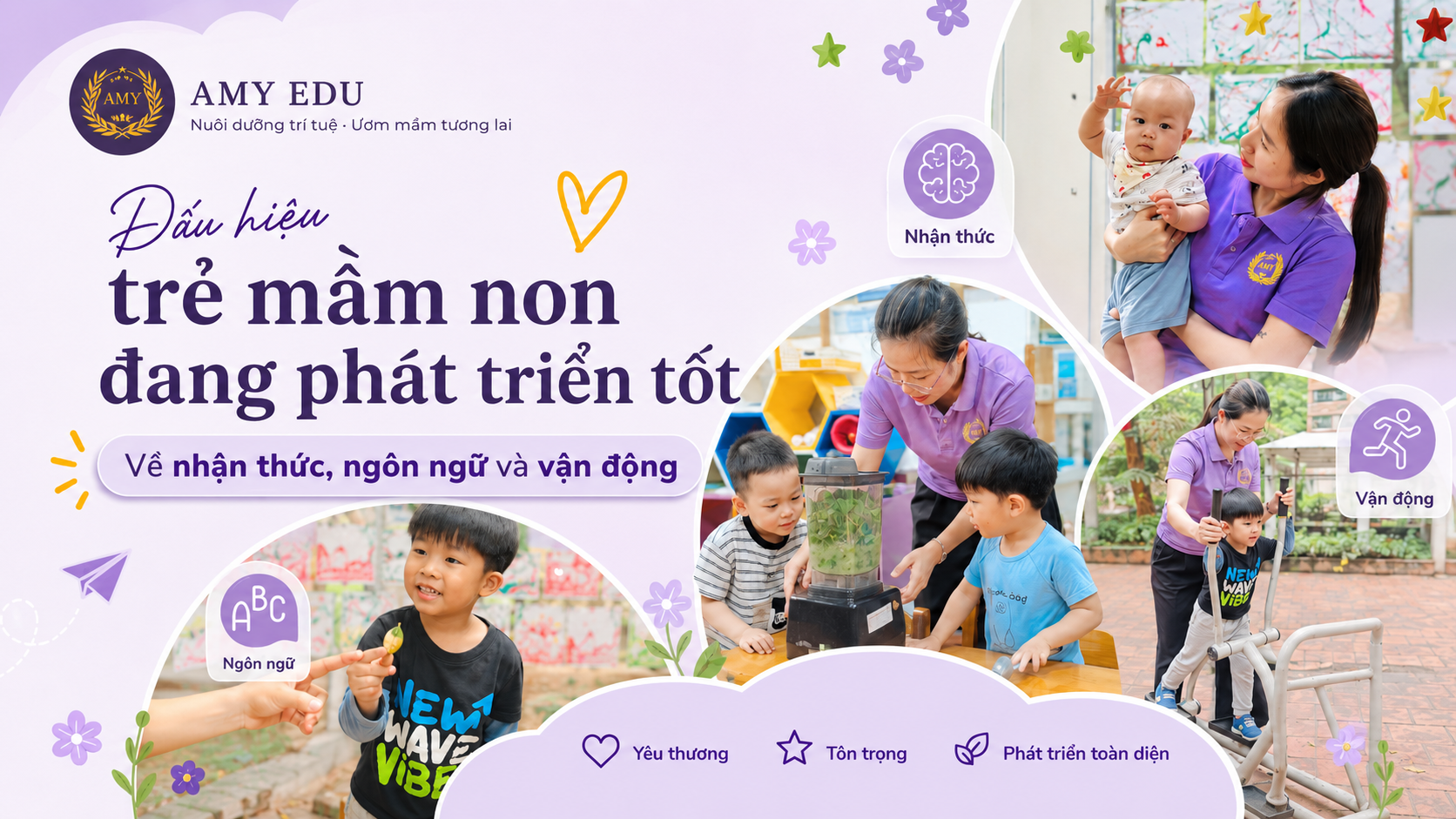 AMY EDU đồng hành cùng trẻ mầm non phát triển toàn diện