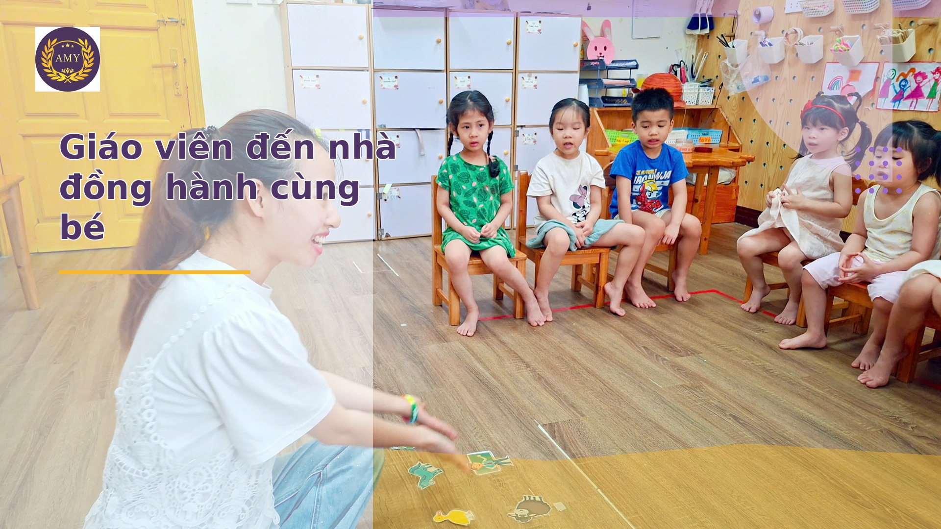 Giáo viên đến nhà đồng hành cùng bé AMY EDU