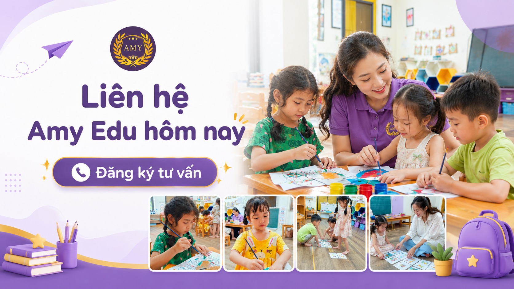 Liên hệ AMY EDU hôm nay để đăng ký tư vấn