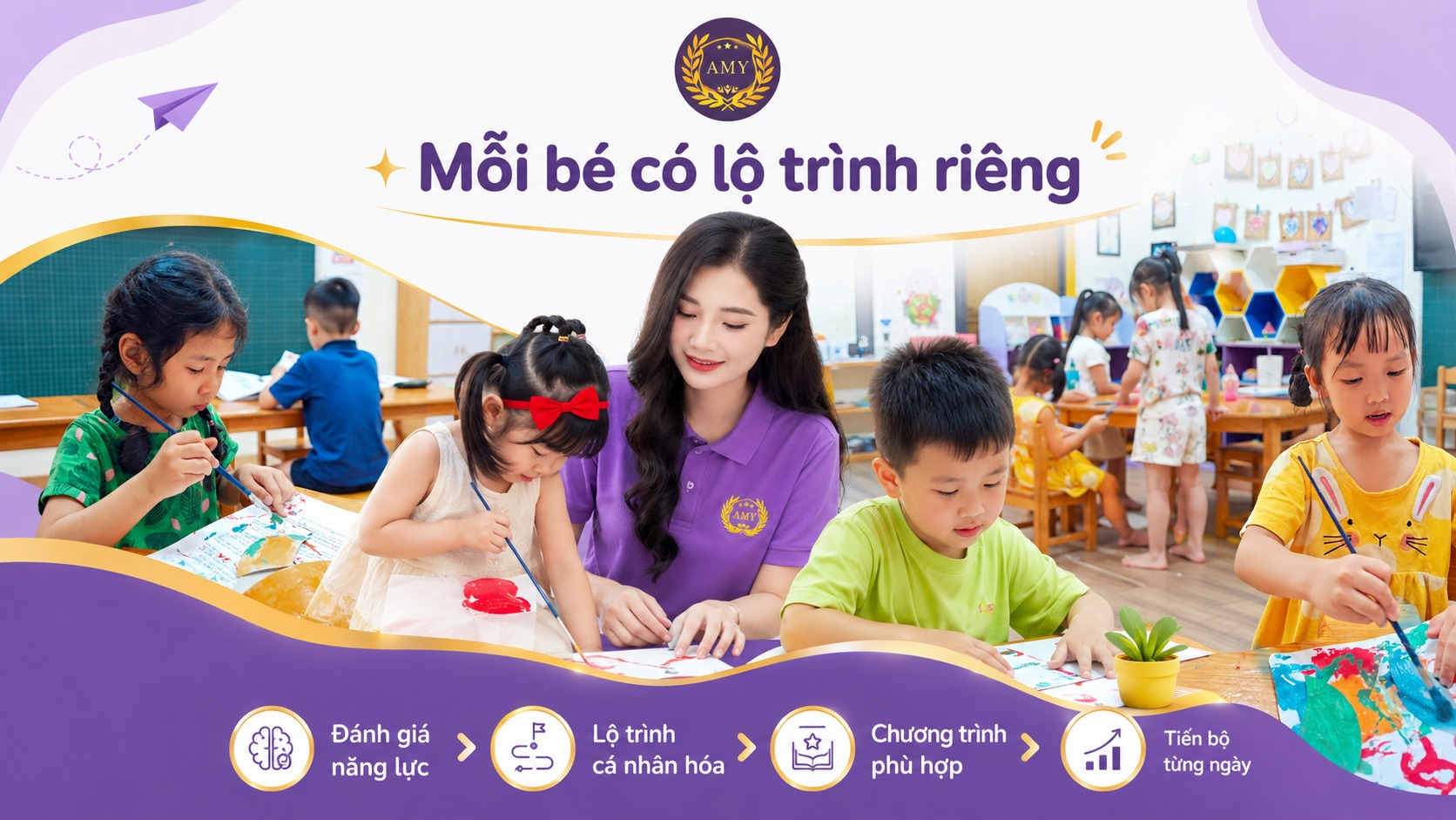 Mỗi bé có lộ trình riêng tại AMY EDU