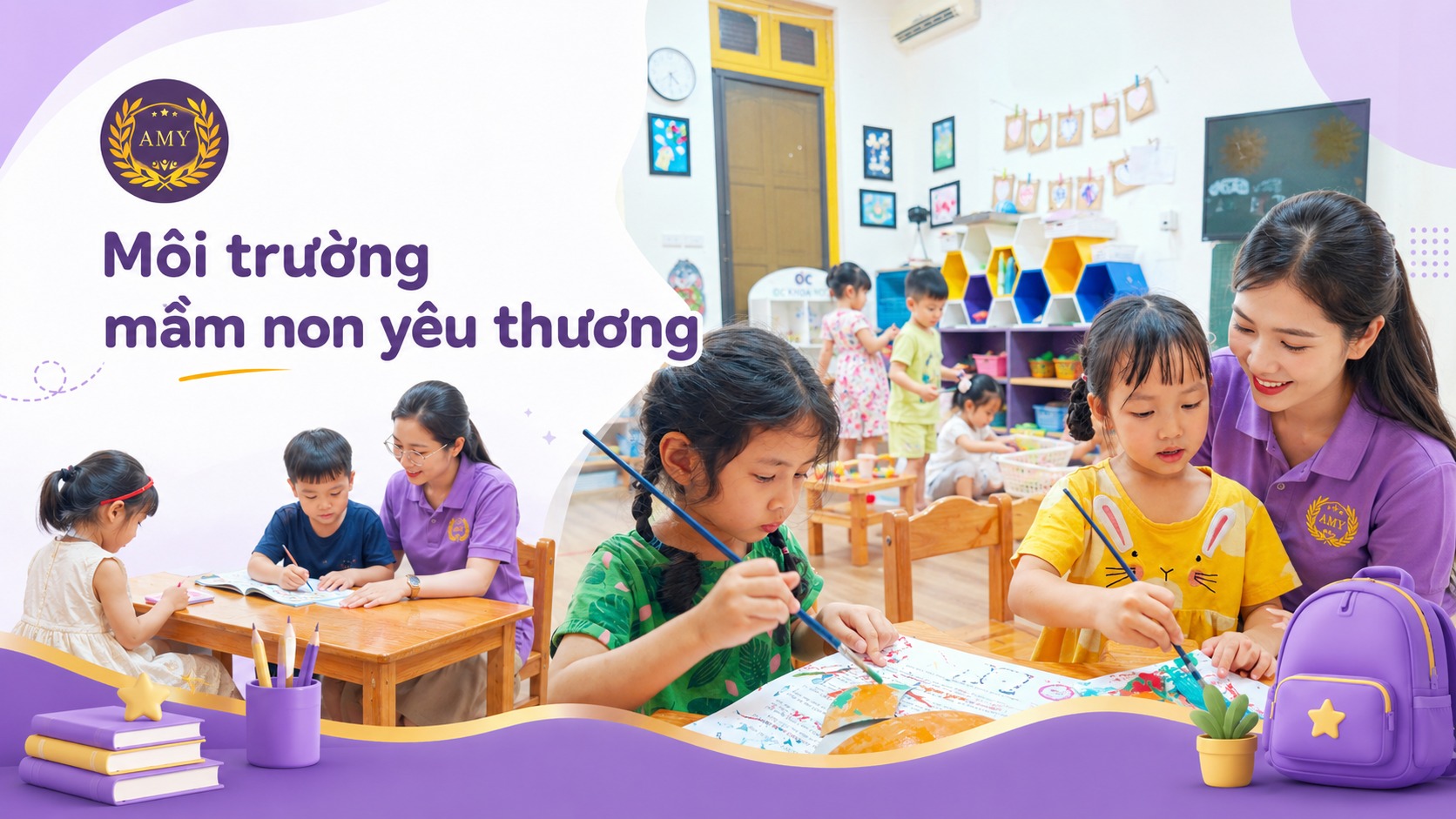 Môi trường mầm non yêu thương tại AMY School