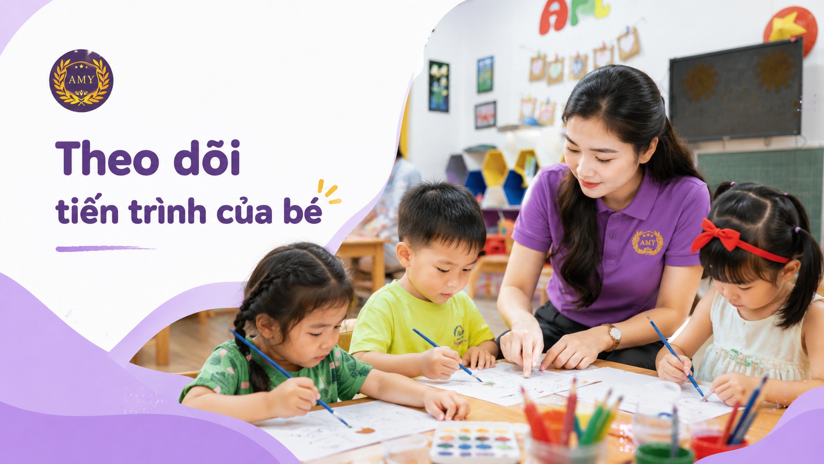 Theo dõi tiến trình phát triển của bé cùng AMY EDU
