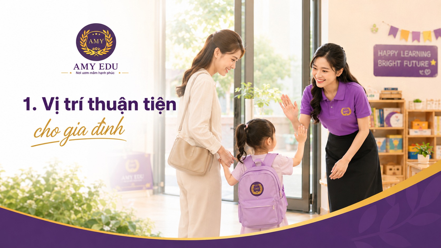 Vị trí thuận tiện khi chọn trường mầm non cho con